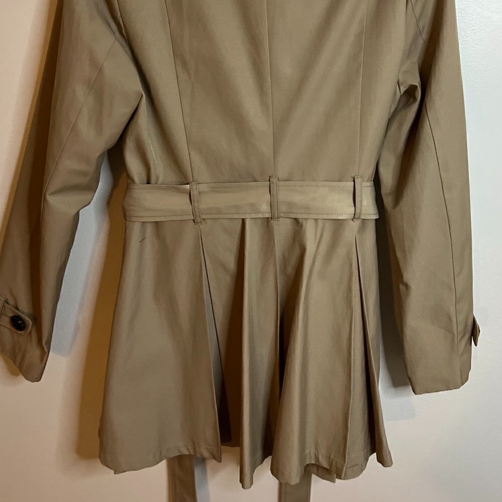 Black Rivet by Wilson’s Leather Tan Trench Coat Size Medium - Picture 8 of 8